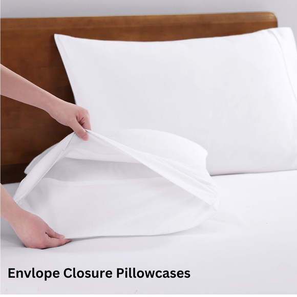 NEW Lane Linen White 100% Organic Cotton Percale Weave Twin Sheet Set Luxury - Picture 5 of 16